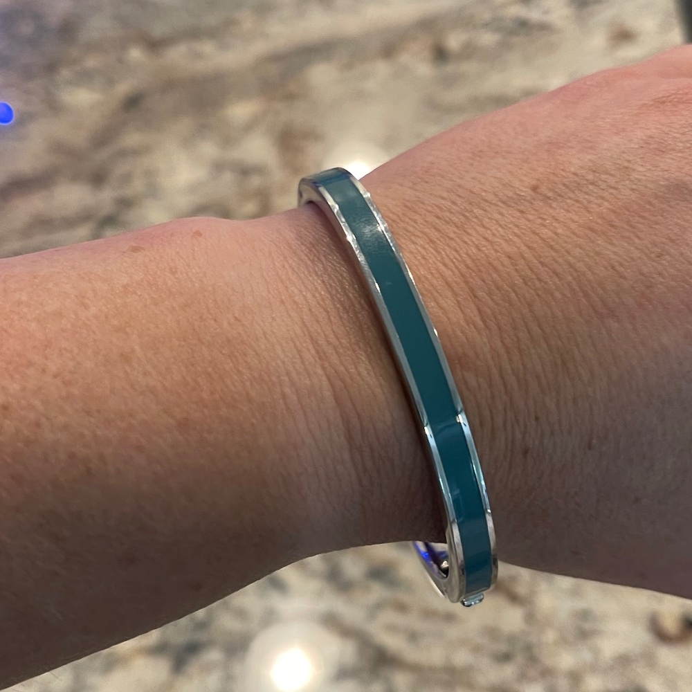Fossil Women’s Turquoise and Stainless Steel Clasp Bracelet